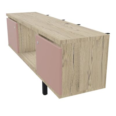 JAMES MEUBLE 2PTE&NICHE L142P36 H73,5CM P.METAL PR BENCH ARIAL P1420 PIED CARRE    R3 R8
