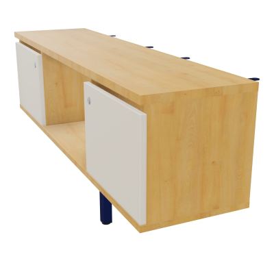 JAMES MEUBLE 2PTE&NICHE L142P36 H73,5CM P.METAL PR BENCH ARIAL P1420 PIED CARRE    R5 N5