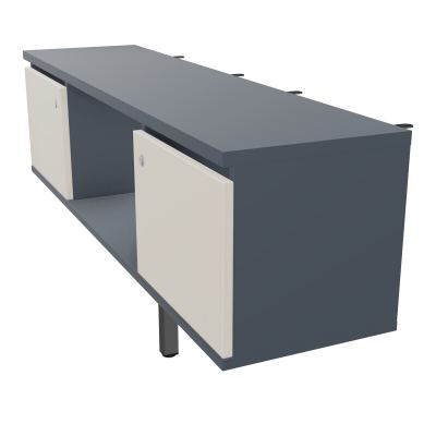 JAMES MEUBLE 2PTE&NICHE L142P36 H73,5CM P.METAL PR BENCH ARIAL P1420 PIED CARRE    R6 N5
