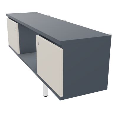 JAMES MEUBLE 2PTE&NICHE L142P36 H73,5CM P.METAL PR BENCH ARIAL P1420 PIED CARRE    R6 N5