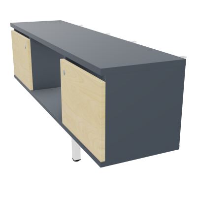 JAMES MEUBLE 2PTE&NICHE L142P36 H73,5CM P.METAL PR BENCH ARIAL P1420 PIED CARRE    R6 N8