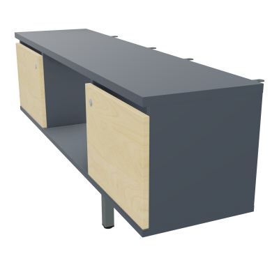 JAMES MEUBLE 2PTE&NICHE L142P36 H73,5CM P.METAL PR BENCH ARIAL P1420 PIED CARRE    R6 N8