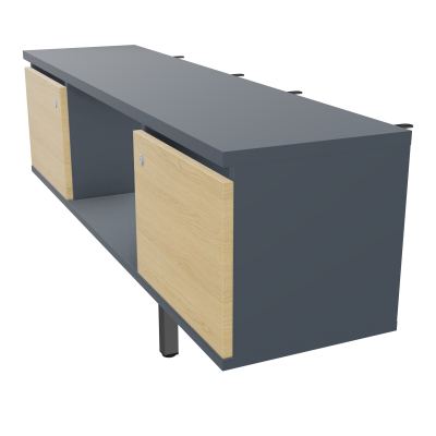 JAMES MEUBLE 2PTE&NICHE L142P36 H73,5CM P.METAL PR BENCH ARIAL P1420 PIED CARRE    R6 R1