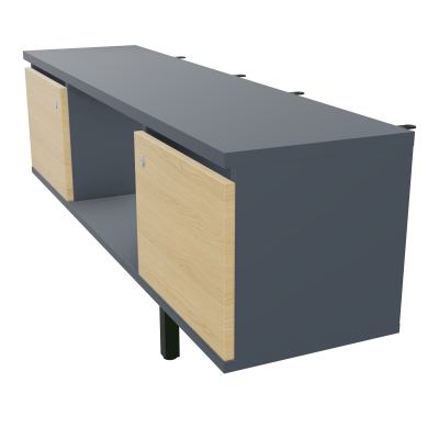 JAMES MEUBLE 2PTE&NICHE L142P36 H73,5CM P.METAL PR BENCH ARIAL P1420 PIED CARRE    R6 R1