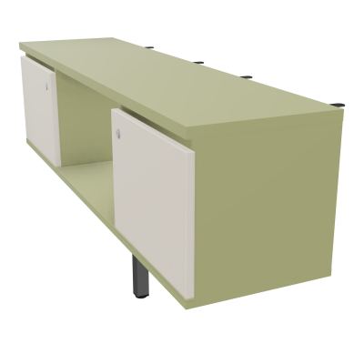 JAMES MEUBLE 2PTE&NICHE L142P36 H73,5CM P.METAL PR BENCH ARIAL P1420 PIED CARRE    R7 N5