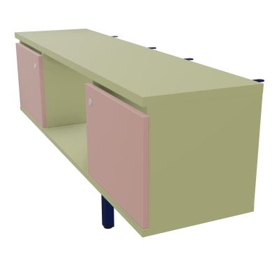 JAMES MEUBLE 2PTE&NICHE L142P36 H73,5CM P.METAL PR BENCH ARIAL P1420 PIED CARRE    R7 R8