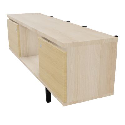 JAMES MEUBLE 2PTE&NICHE L142P36 H73,5CM P.METAL PR BENCH ARIAL P1420 PIED CARRE    RZ R1