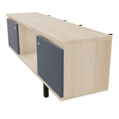 JAMES MEUBLE 2PTE&NICHE L142P36 H73,5CM P.METAL PR BENCH ARIAL P1420 PIED CARRE    RZ R6