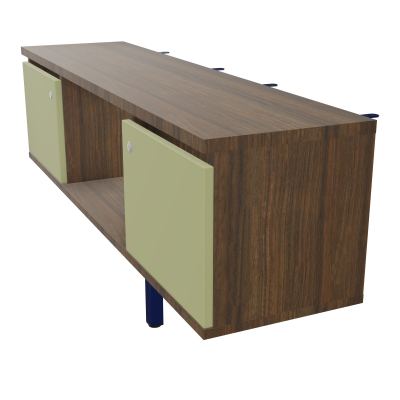 JAMES MEUBLE 2PTES&NICHE L142 P36 H73,5CM P.META.PR BENCH CONECT/4M P.RCT.P1420    N6 R7