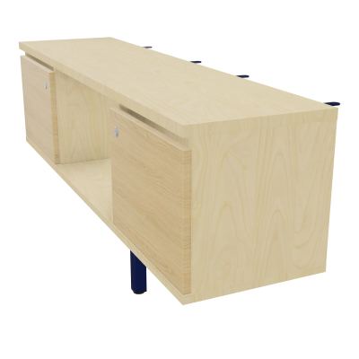 JAMES MEUBLE 2PTES&NICHE L142 P36 H73,5CM P.META.PR BENCH CONECT/4M P.RCT.P1420    N8 R1