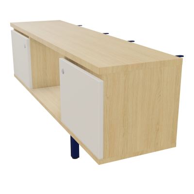 JAMES MEUBLE 2PTES&NICHE L142 P36 H73,5CM P.META.PR BENCH CONECT/4M P.RCT.P1420    R1 N5