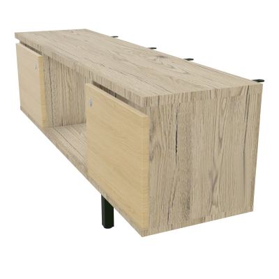 JAMES MEUBLE 2PTES&NICHE L142 P36 H73,5CM P.META.PR BENCH CONECT/4M P.RCT.P1420    R3 R1