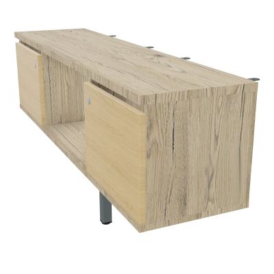 JAMES MEUBLE 2PTES&NICHE L142 P36 H73,5CM P.META.PR BENCH CONECT/4M P.RCT.P1420    R3 R1