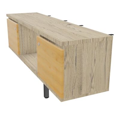 JAMES MEUBLE 2PTES&NICHE L142 P36 H73,5CM P.META.PR BENCH CONECT/4M P.RCT.P1420    R3 R5