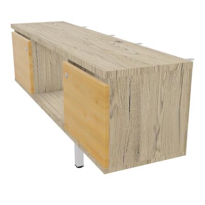 JAMES MEUBLE 2PTES&NICHE L142 P36 H73,5CM P.META.PR BENCH CONECT/4M P.RCT.P1420    R3 R5