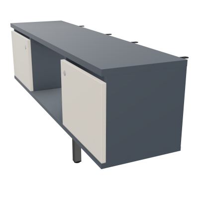 JAMES MEUBLE 2PTES&NICHE L142 P36 H73,5CM P.META.PR BENCH CONECT/4M P.RCT.P1420    R6 N5