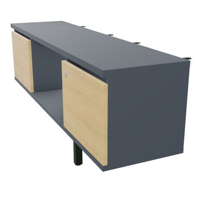 JAMES MEUBLE 2PTES&NICHE L142 P36 H73,5CM P.META.PR BENCH CONECT/4M P.RCT.P1420    R6 R1