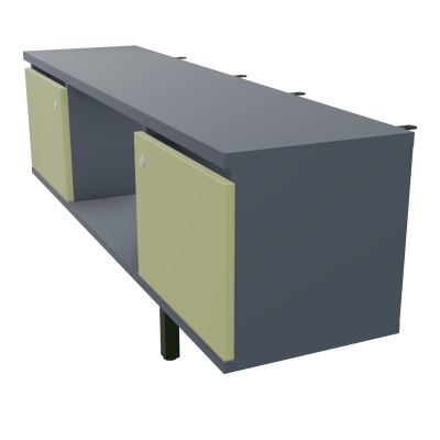 JAMES MEUBLE 2PTES&NICHE L142 P36 H73,5CM P.META.PR BENCH CONECT/4M P.RCT.P1420    R6 R7