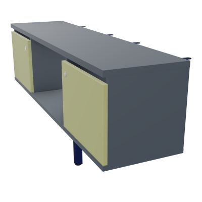 JAMES MEUBLE 2PTES&NICHE L142 P36 H73,5CM P.META.PR BENCH CONECT/4M P.RCT.P1420    R6 R7