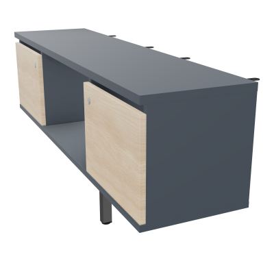 JAMES MEUBLE 2PTES&NICHE L142 P36 H73,5CM P.META.PR BENCH CONECT/4M P.RCT.P1420    R6 RZ