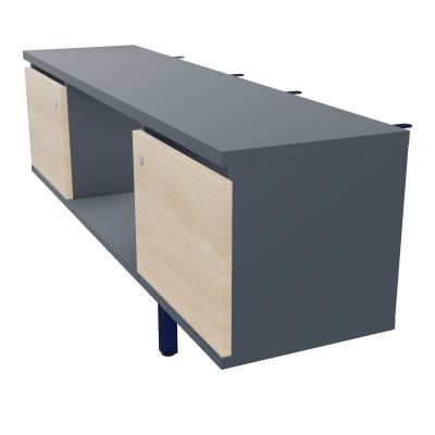 JAMES MEUBLE 2PTES&NICHE L142 P36 H73,5CM P.META.PR BENCH CONECT/4M P.RCT.P1420    R6 RZ