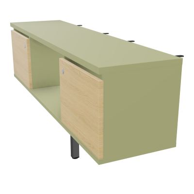 JAMES MEUBLE 2PTES&NICHE L142 P36 H73,5CM P.META.PR BENCH CONECT/4M P.RCT.P1420    R7 R1