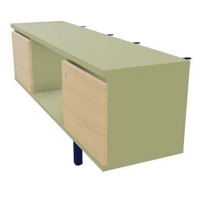 JAMES MEUBLE 2PTES&NICHE L142 P36 H73,5CM P.META.PR BENCH CONECT/4M P.RCT.P1420    R7 R1