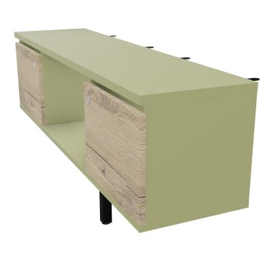 JAMES MEUBLE 2PTES&NICHE L142 P36 H73,5CM P.META.PR BENCH CONECT/4M P.RCT.P1420    R7 R3