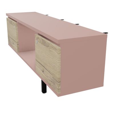 JAMES MEUBLE 2PTES&NICHE L142 P36 H73,5CM P.META.PR BENCH CONECT/4M P.RCT.P1420    R8 R3