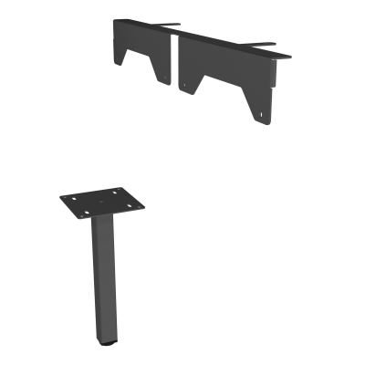 JAMES PIED SOUTIEN METAL 40X40 + FIXATION PR MEUBLE L.1650MM PR ARIAL PIED CARRE SC