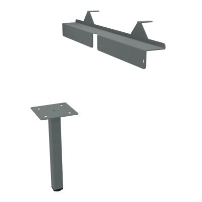 JAMES PIED SOUTIEN METAL 40X40 + FIXATION PR MEUBLE L.1650MM PR CONECT/4MOST PIED RCT SU