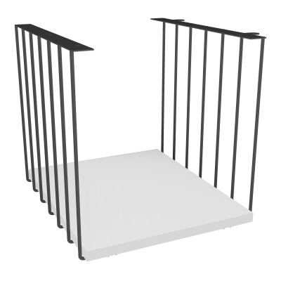 JAMES CUBE FILAIRE METAL L.36 H.38 P.41 CM AVEC TABLETTE MELA SC MG