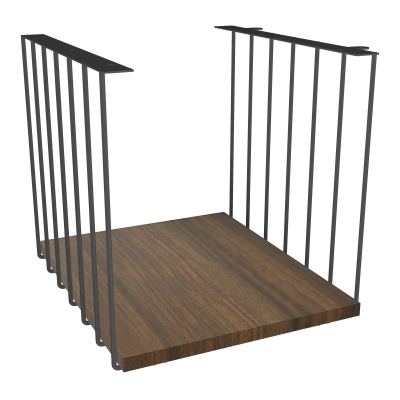 JAMES CUBE FILAIRE METAL L.36 H.38 P.41 CM AVEC TABLETTE MELA