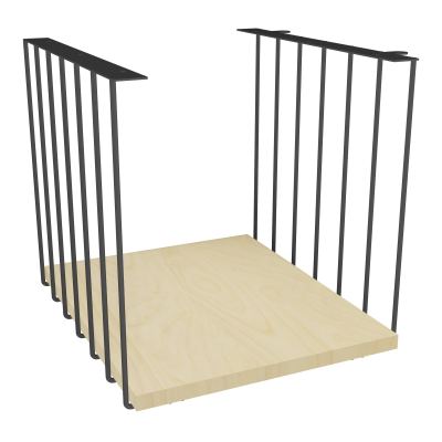 JAMES CUBE FILAIRE METAL L.36 H.38 P.41 CM AVEC TABLETTE MELA