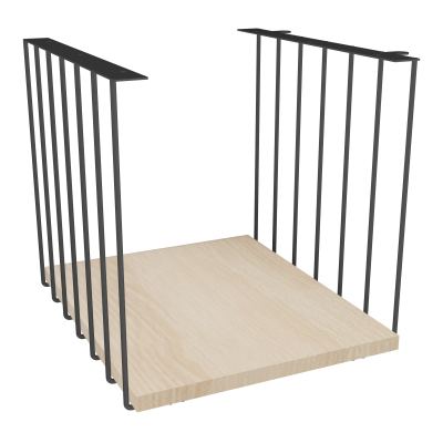 JAMES CUBE FILAIRE METAL L.36 H.38 P.41 CM AVEC TABLETTE MELA SC RZ