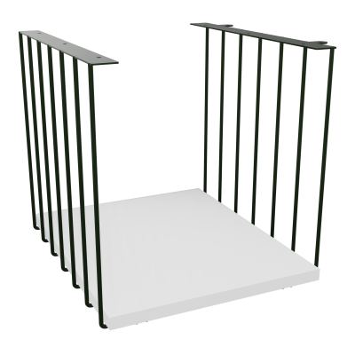 JAMES CUBE FILAIRE METAL L.36 H.38 P.41 CM AVEC TABLETTE MELA