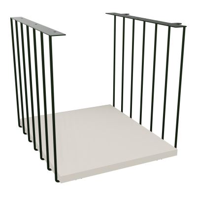 JAMES CUBE FILAIRE METAL L.36 H.38 P.41 CM AVEC TABLETTE MELA