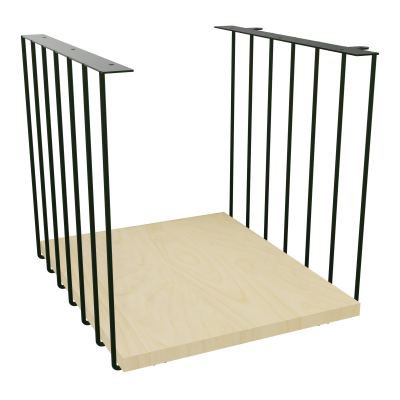 JAMES CUBE FILAIRE METAL L.36 H.38 P.41 CM AVEC TABLETTE MELA