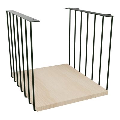 JAMES CUBE FILAIRE METAL L.36 H.38 P.41 CM AVEC TABLETTE MELA