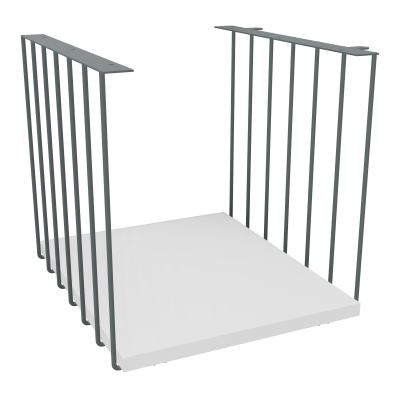 JAMES CUBE FILAIRE METAL L.36 H.38 P.41 CM AVEC TABLETTE MELA SU MG