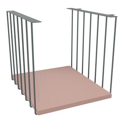 JAMES CUBE FILAIRE METAL L.36 H.36,3 P.41 CM AVEC TABLETTE MELA   SU R8