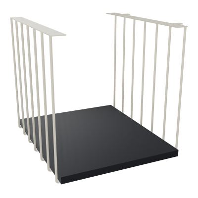 JAMES CUBE FILAIRE METAL L.36 H.36,3 P.41 CM AVEC TABLETTE MELA   ZC R9