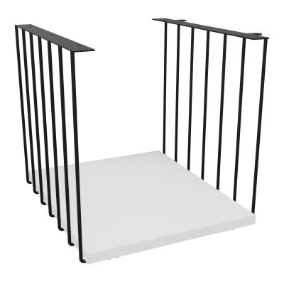 JAMES CUBE FILAIRE METAL L.36 H.38 P.41 CM AVEC TABLETTE MELA ZP MG