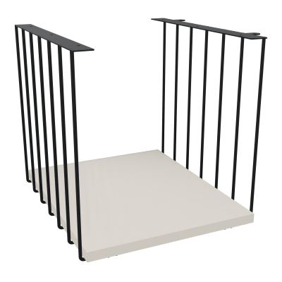 JAMES CUBE FILAIRE METAL L.36 H.38 P.41 CM AVEC TABLETTE MELA