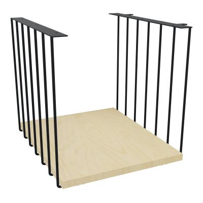 JAMES CUBE FILAIRE METAL L.36 H.38 P.41 CM AVEC TABLETTE MELA