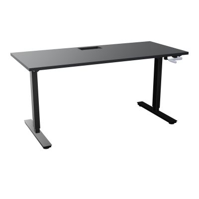 AXEL 2 BUREAU RECT 160X70+ DECOUPE TRAPPE + GOUL - SYST.MANIVELLE R9 SG