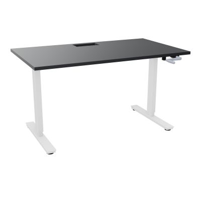 AXEL 2 BUREAU RECT 140X80+ DECOUPE TRAPPE + GOUL - SYST.MANIVELLE R9 SO