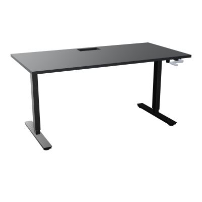 AXEL 2 BUREAU RECT 160X80+ DECOUPE TRAPPE + GOUL - SYST.MANIVELLE R9 SG