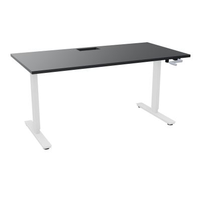 AXEL 2 BUREAU RECT 160X80+ DECOUPE TRAPPE + GOUL - SYST.MANIVELLE R9 SO