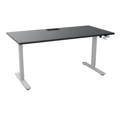 AXEL 2 BUREAU RECT 160X80+ DECOUPE TRAPPE + GOUL - SYST.MANIVELLE R9 Z4